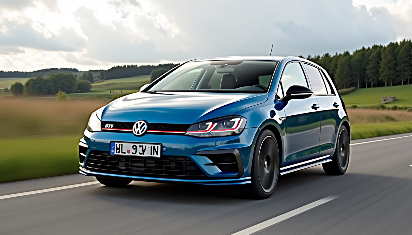 Essai routier de la Golf 8 GTI Clubsport sur route de campagne
