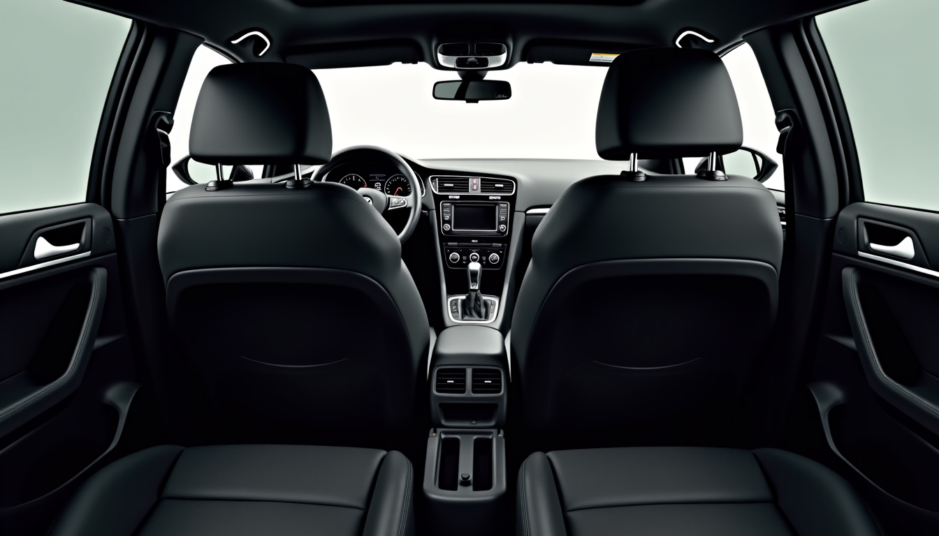 Intérieur de la Golf 8 GTI Clubsport avec sièges baquets et volant sport