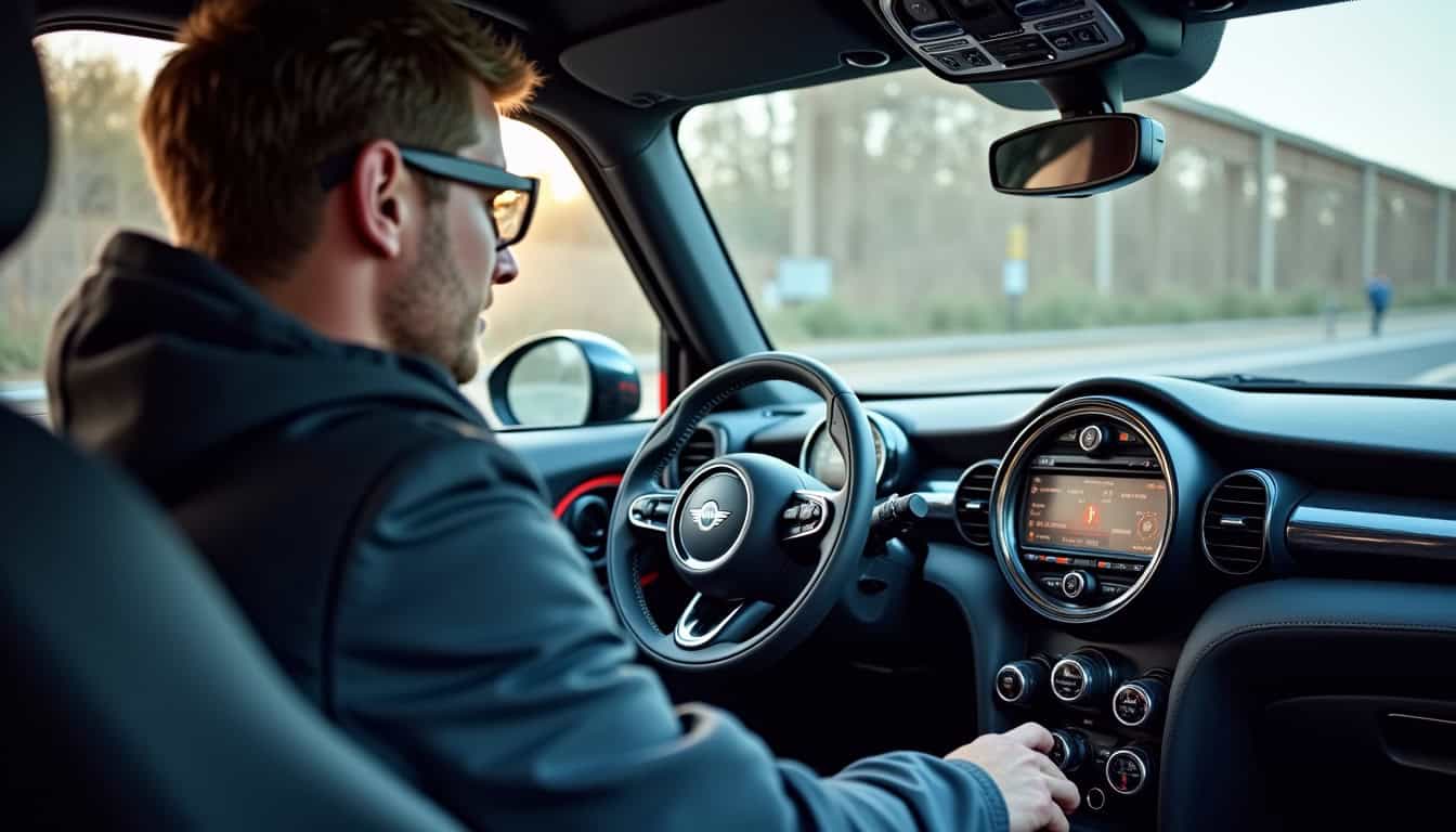 Technicien en train d