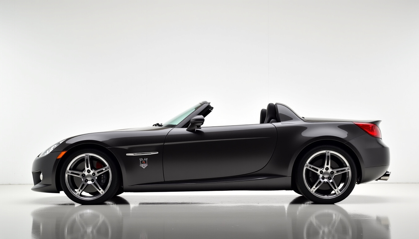 Vue de profil du concept car Dodge Demon présenté en 2007, montrant son design de roadster compact et sportif