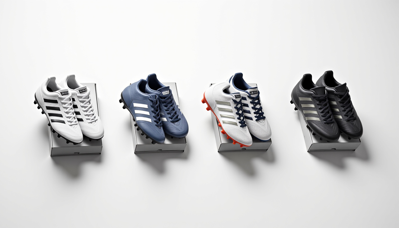 Comparaison visuelle des distributeurs officiels des adidas F50: Decathlon, Unisport, Prodirect Sport, Intersport
