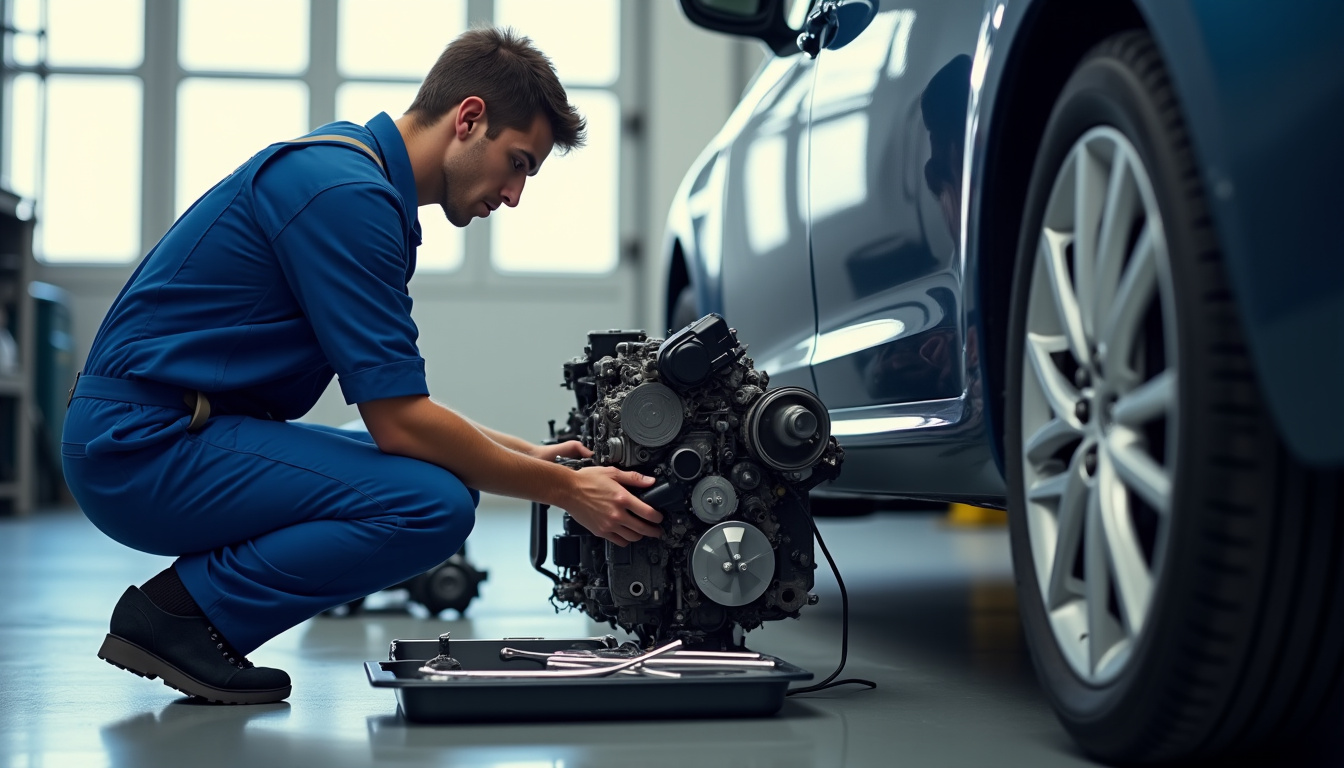 Technicien en train d