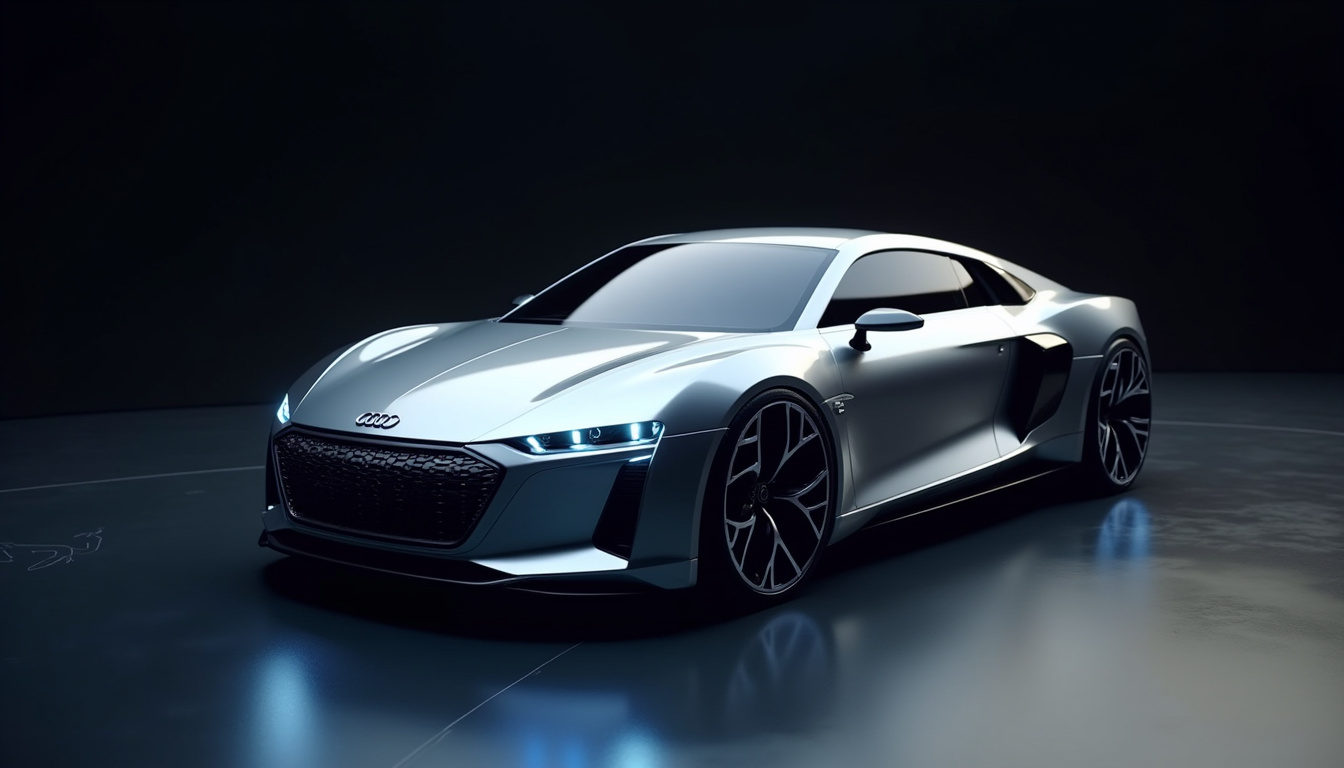 Rendu artistique de la future Audi R8 électrique inspirée du concept PB18 e-tron