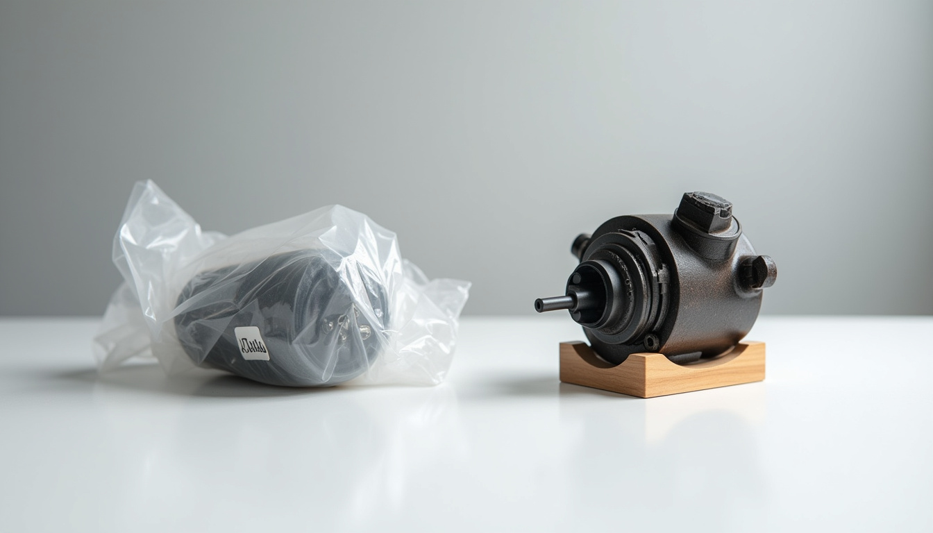 Comparaison entre une pièce automobile neuve et une pièce d'occasion testée et garantie