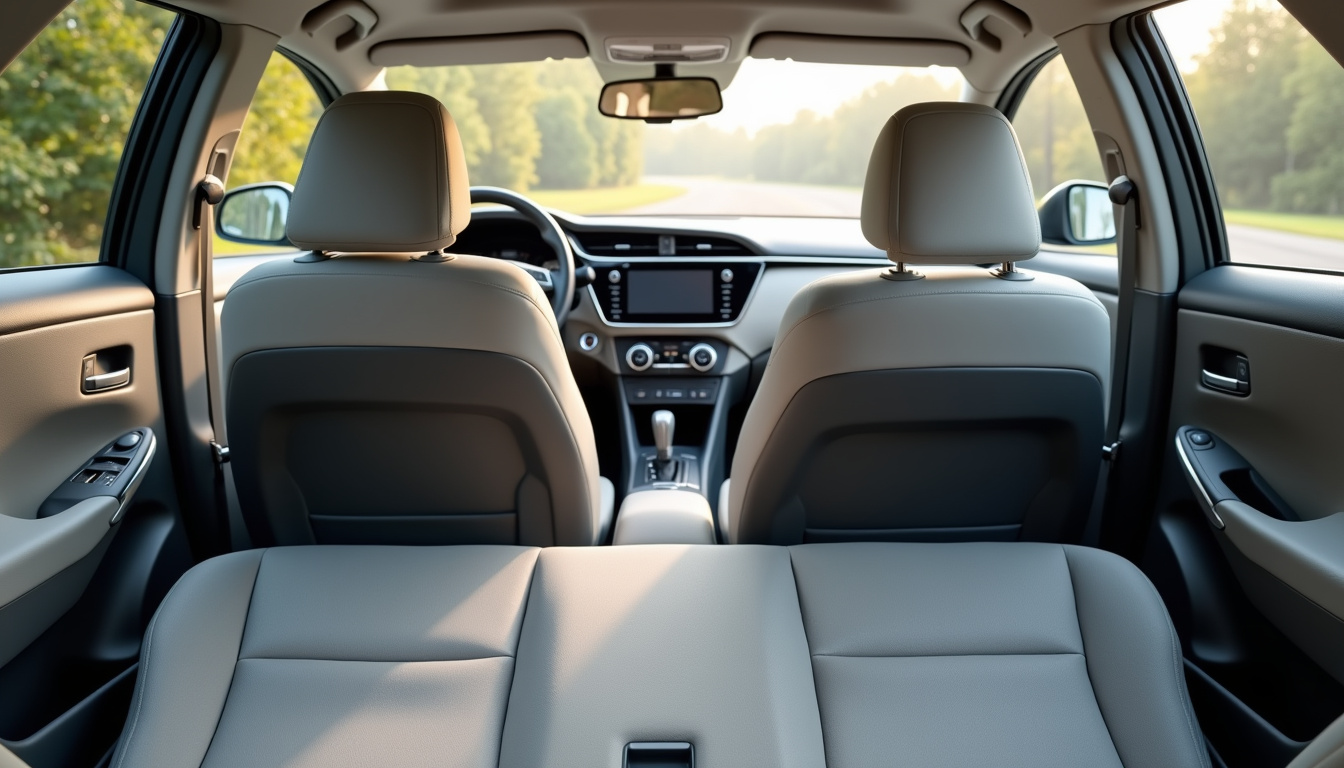 Intérieur et coffre d'une Toyota Corolla Hybride
