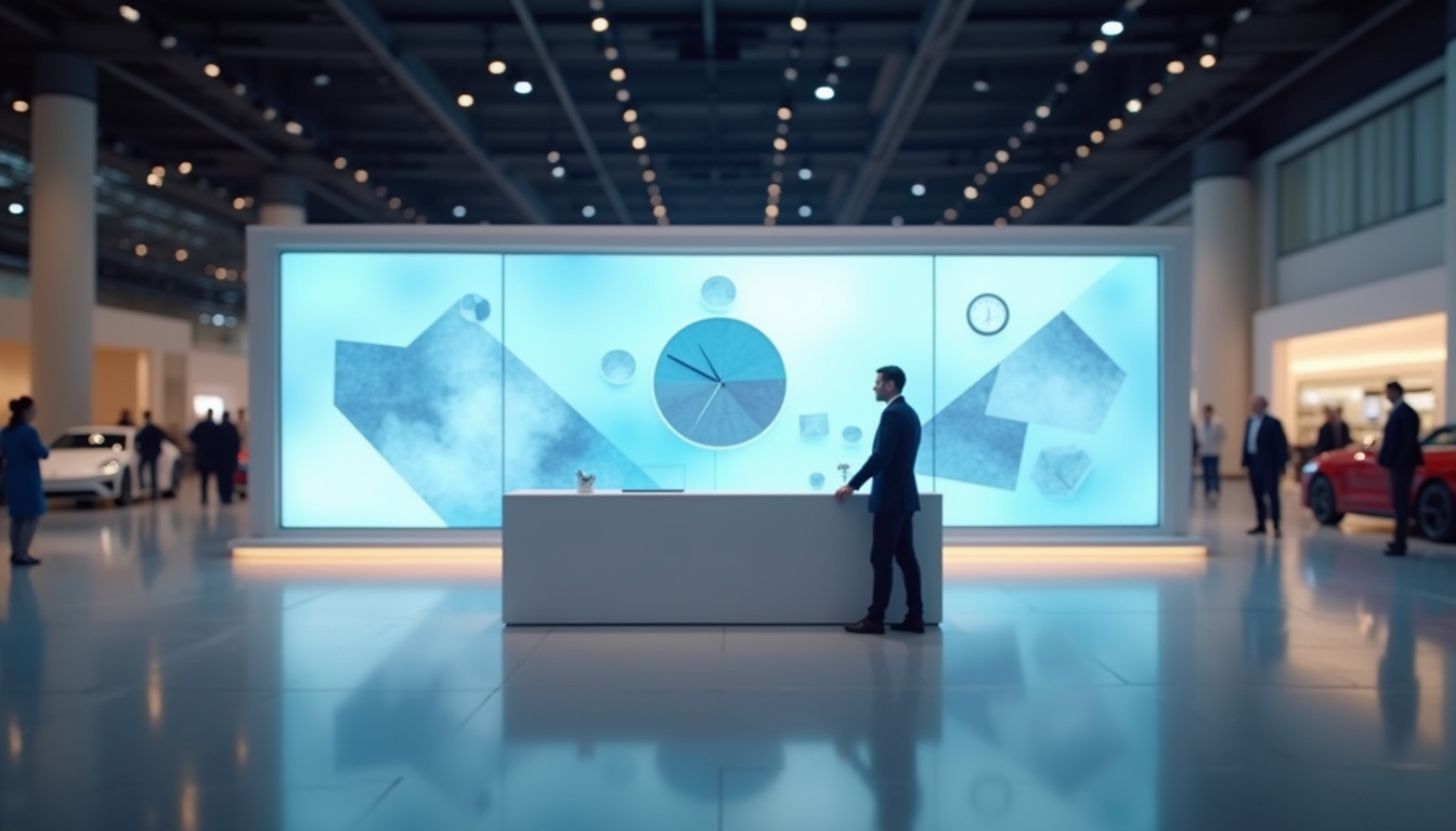 Panneau d'information sur les tarifs et horaires du Salon auto Lyon