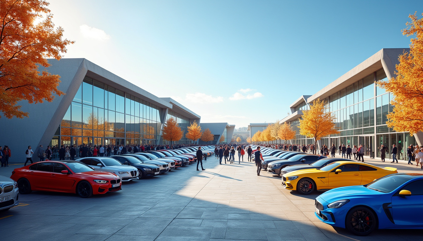 Vue extérieure du site d'Eurexpo à Vénissieux accueillant le Salon auto Lyon