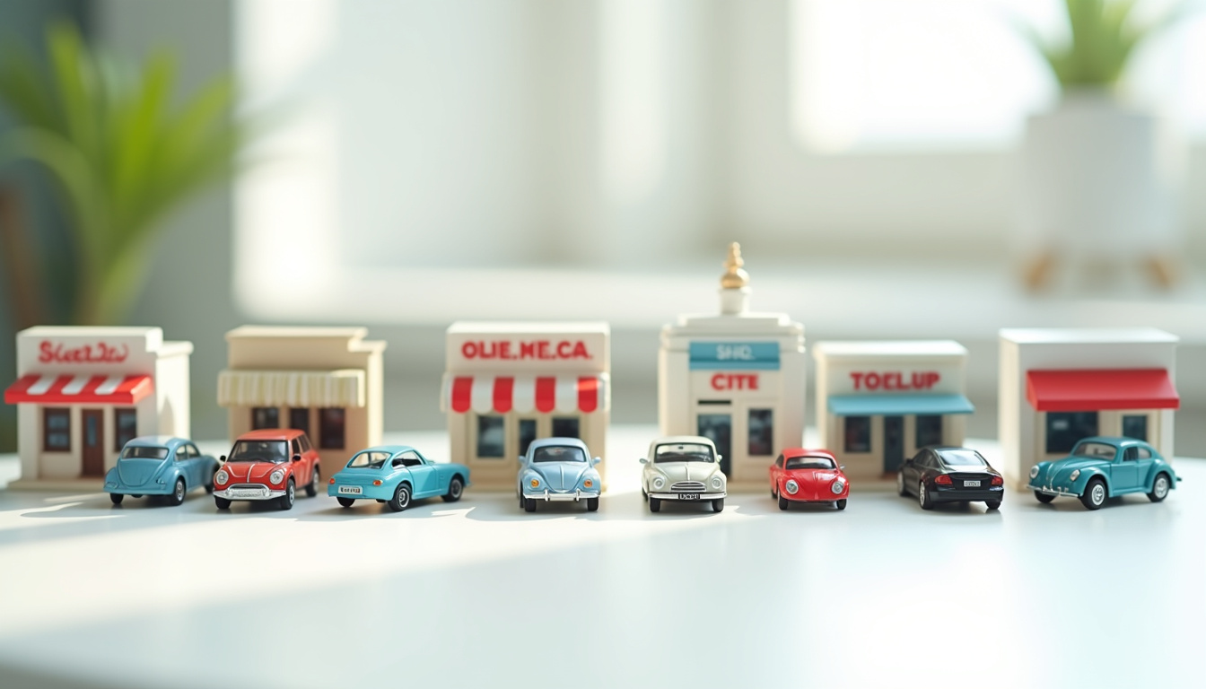 Comparaison de plusieurs sites de vente de modèles réduits automobiles